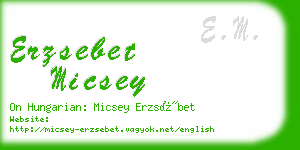 erzsebet micsey business card